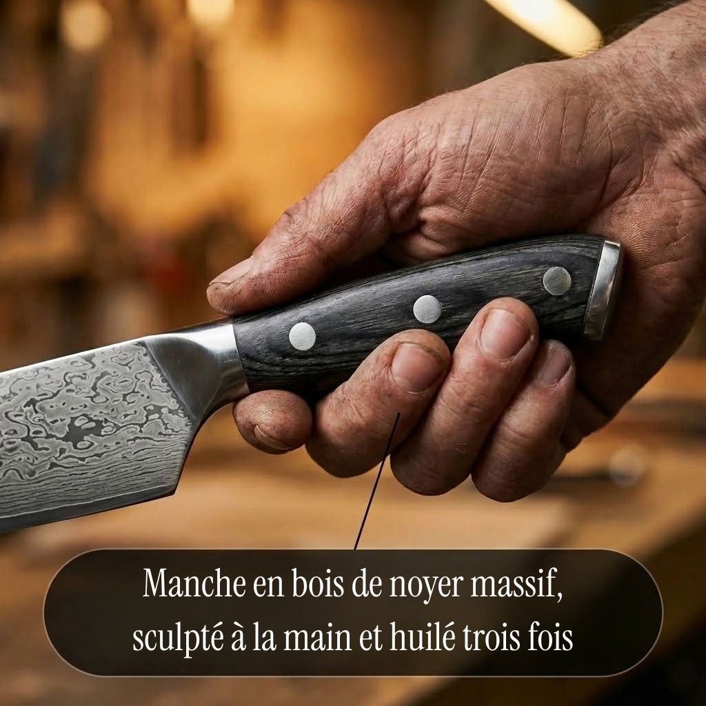 Couteau en damas forgé à la main